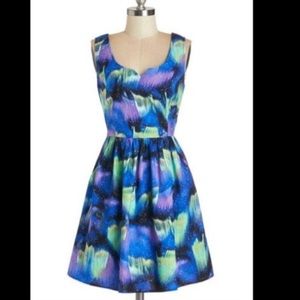Fervour Modcloth Northern Lights Galaxy Dress
